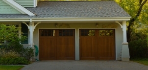 A custom built, two car garage