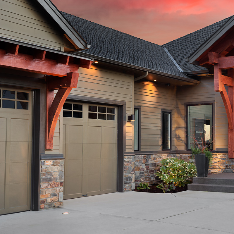 a beautiful, custom built garage